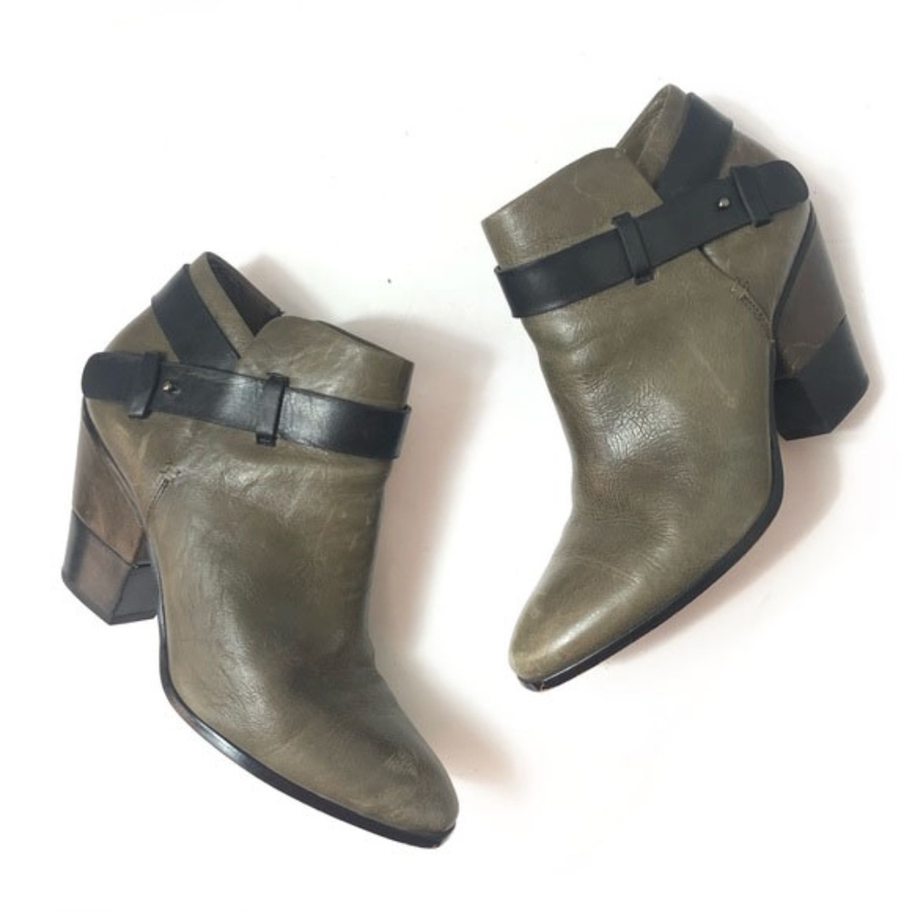 DOLCE VITA Gray Leather Ankle Booties